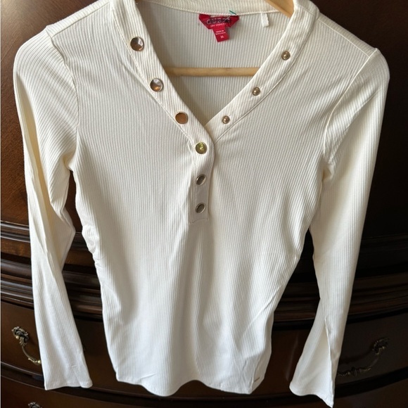 Guess long sleeve Shirt color beige size M brand new - Picture 4 of 6